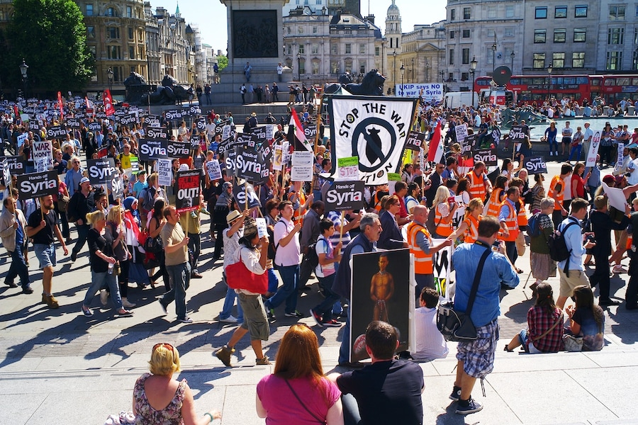 Syrian anti-war march 13