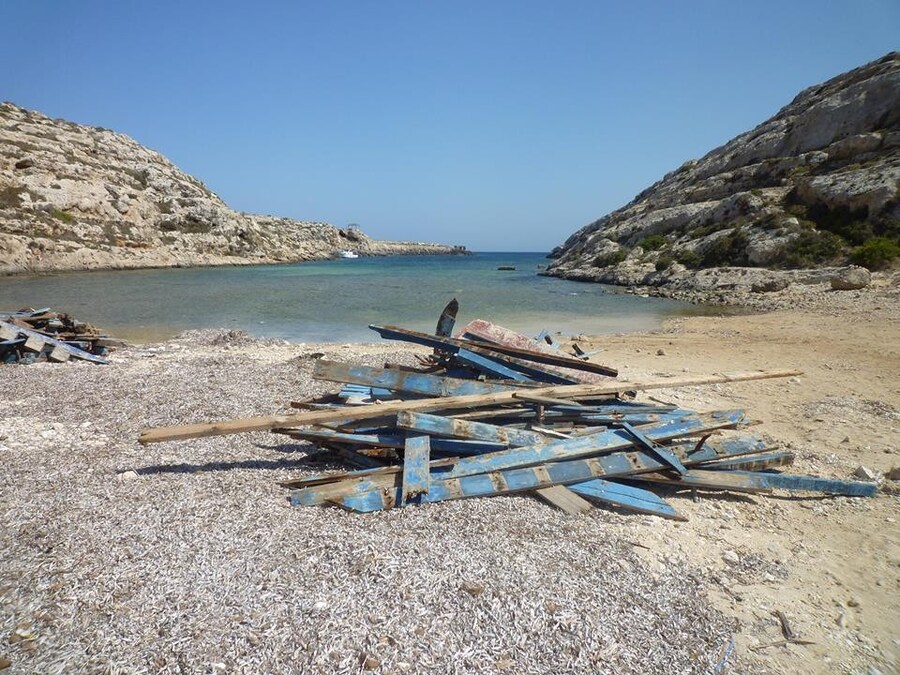 Bits of boats at Cala Galera