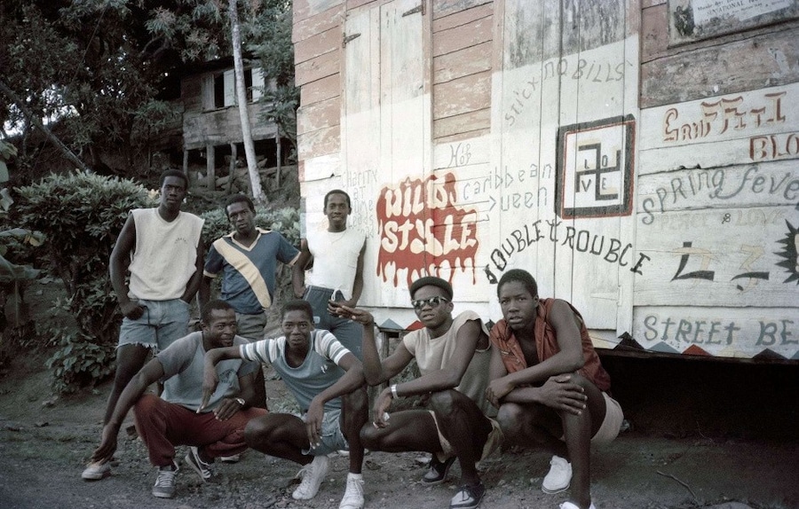 Wild Style mural with crew Tobago 1985 photo by Ch 11