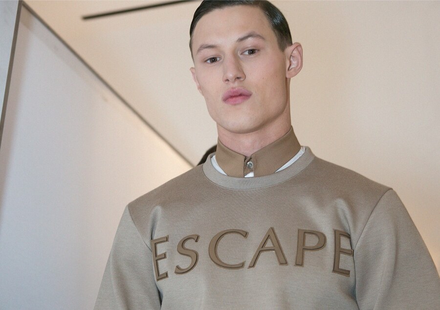 Backstage at Calvin Klein Collection AW14 4