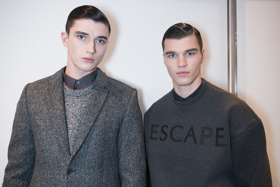 Backstage at Calvin Klein Collection AW14 8