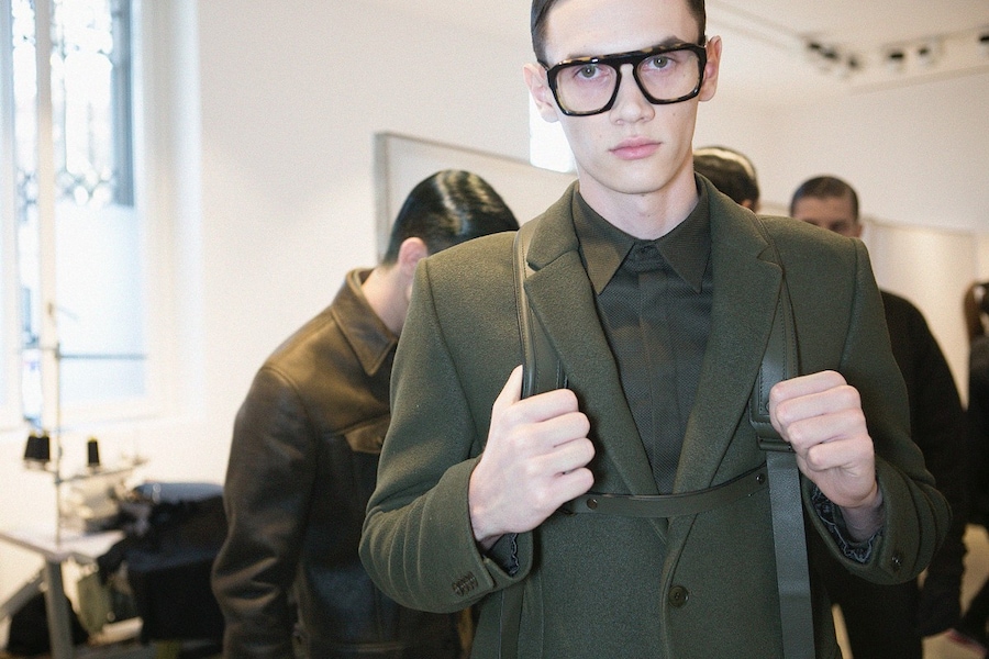 Backstage at Calvin Klein Collection AW14 1