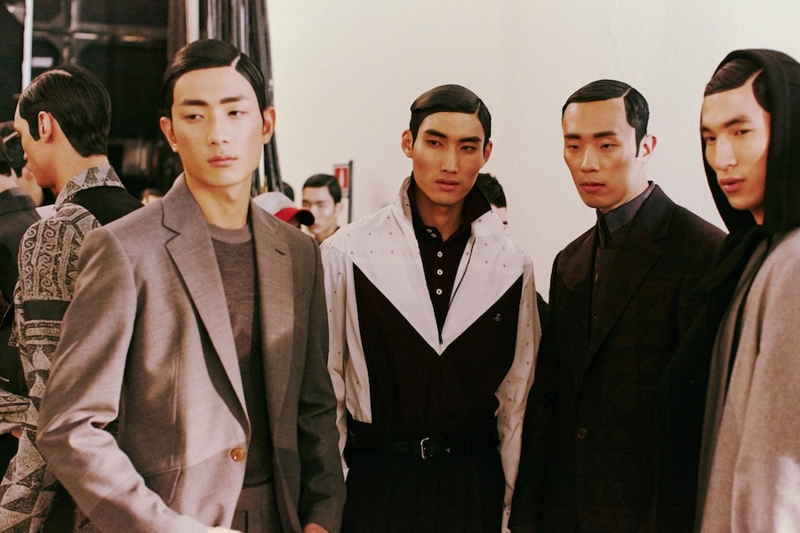 Backstage at Vivienne Westwood AW14 8