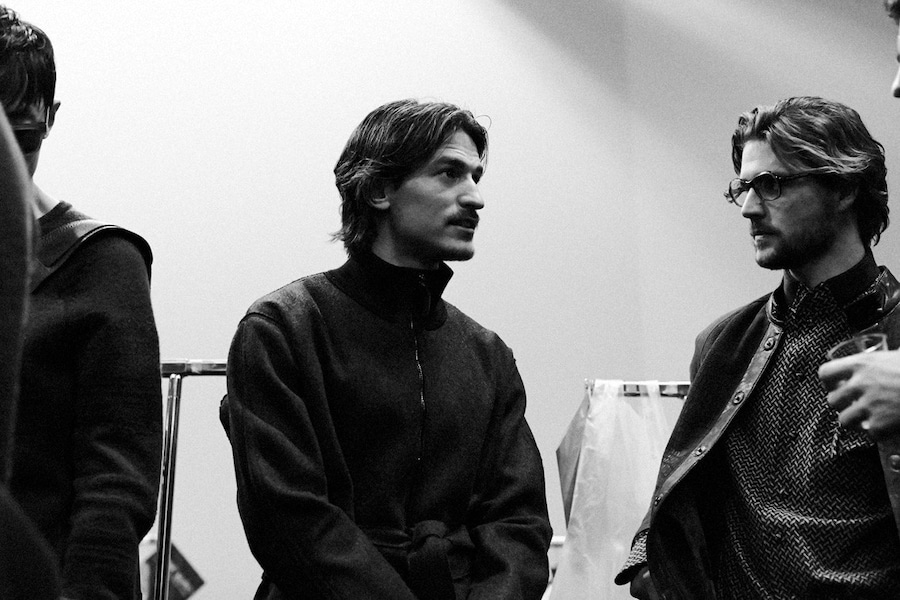 Backstage at Giorgio Armani AW14 7