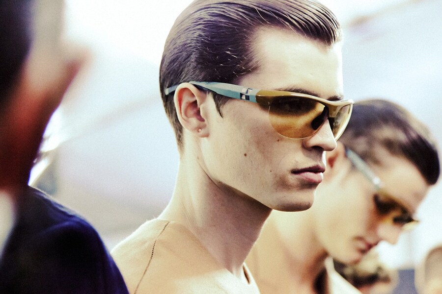 Backstage at Louis Vuitton AW14 2