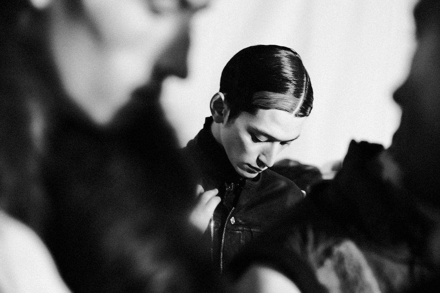 Backstage at Dries Van Noten AW14 2