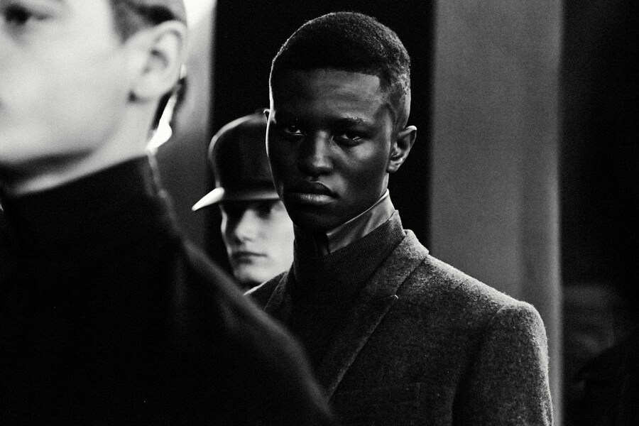 Backstage at Juun J. AW14 1