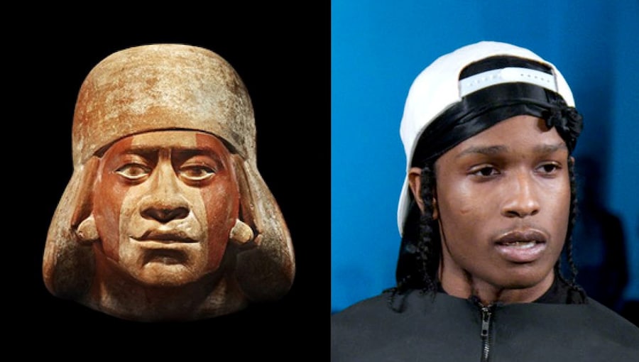 Left- Pre Colombian - Moche portrait head of ‘Cut 1