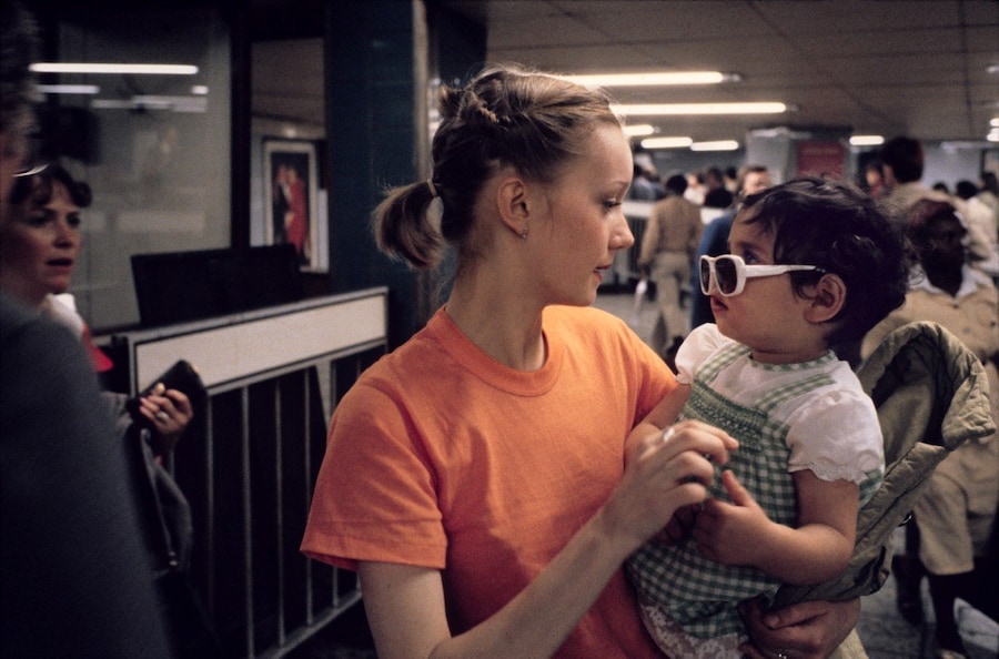 Mother &amp; child with white shades 54-1 14