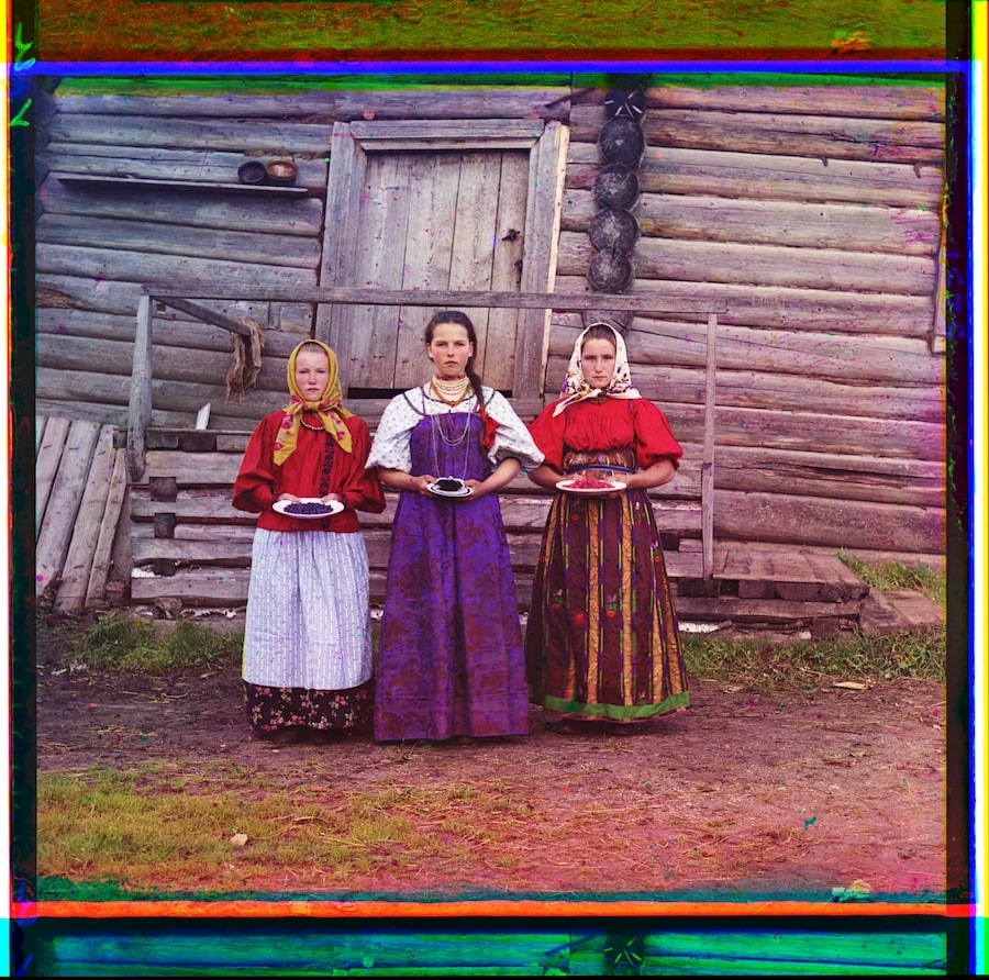 2. P-G peasant girls holding berries 2