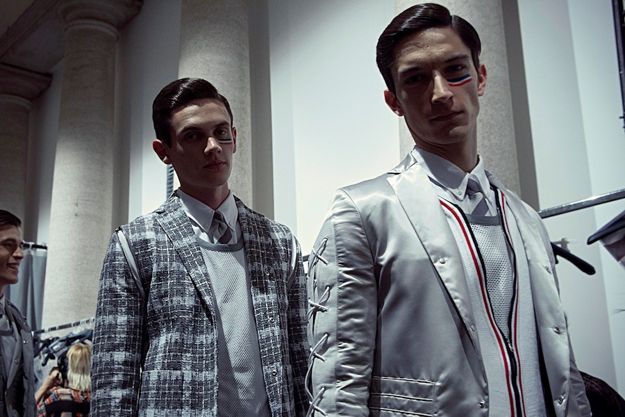 Moncler Gamme Bleu SS15 Mens collections, Dazed backstage 1