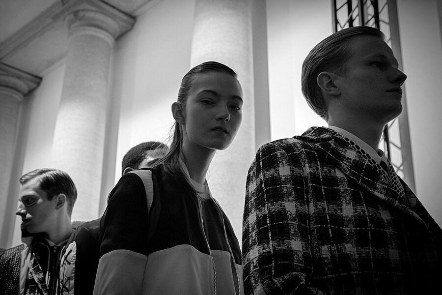 Moncler Gamme Bleu SS15 Mens collections, Dazed backstage 15
