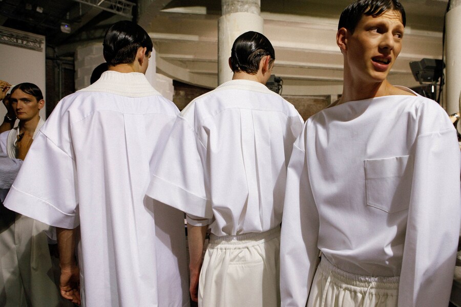 Juun.J SS15 Mens collections, Dazed backstage 13