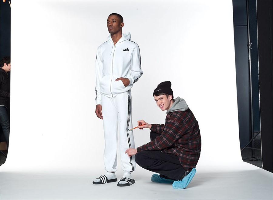 Dazed, DIS takeover Adidas the art school tracksuit