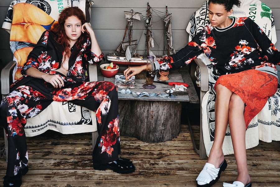 Natalie Westling and Binx Walton wear MSGM AW14 1