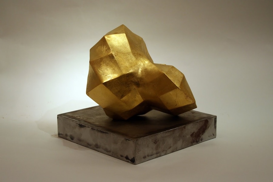Folding Space (view 1) gold leaf &amp; ceramic 16