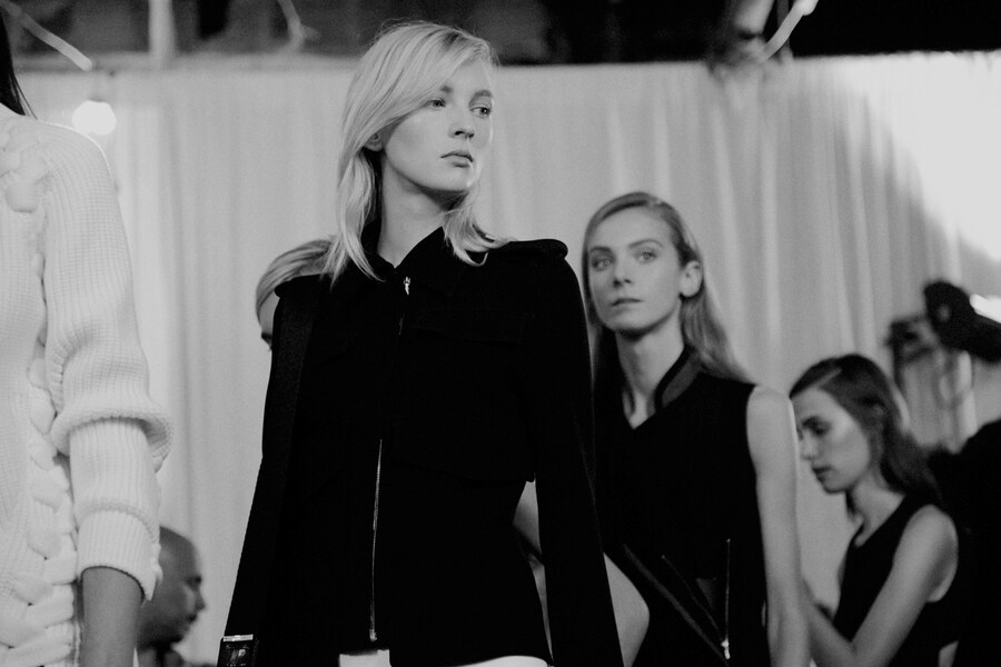 Backstage at Victoria Beckham SS15 6