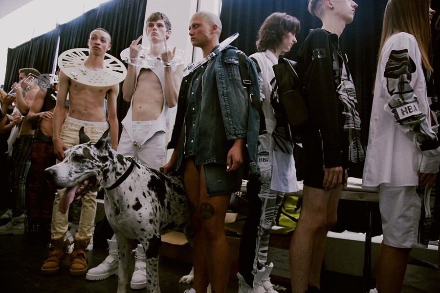 Backstage at Hood by Air SS15