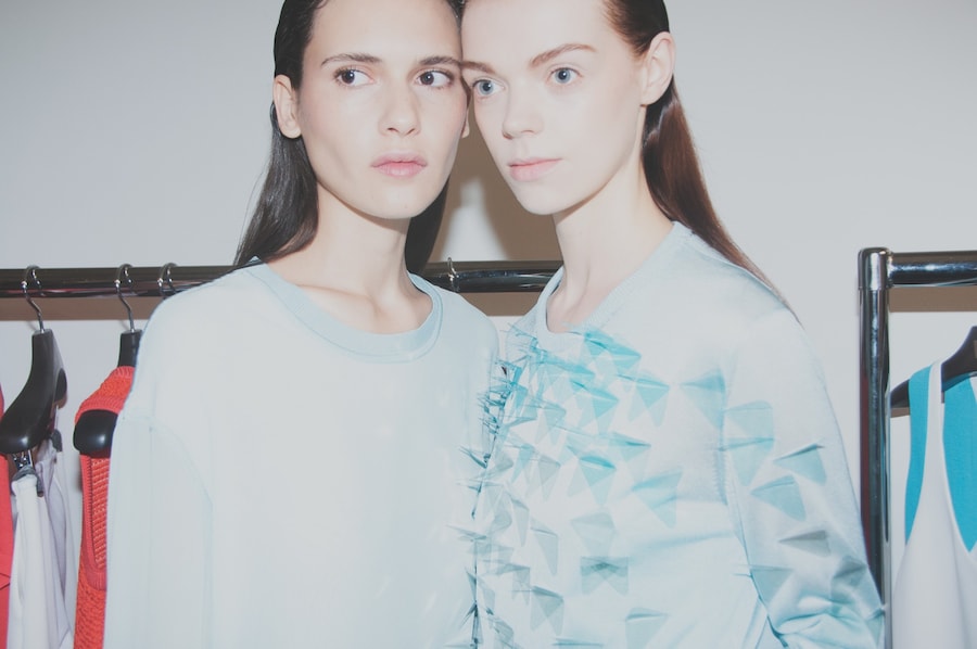 Backstage at Pringle SS15 2