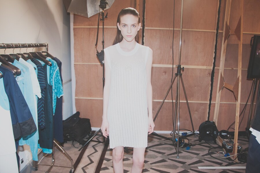 Backstage at Pringle SS15 9