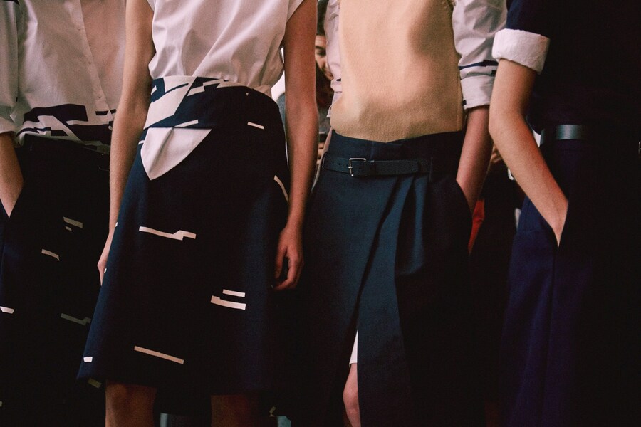 Backstage at Jil Sander SS15 16