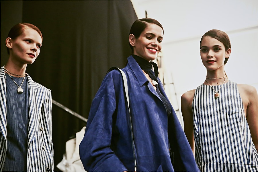 Backstage at Trussardi SS15 0