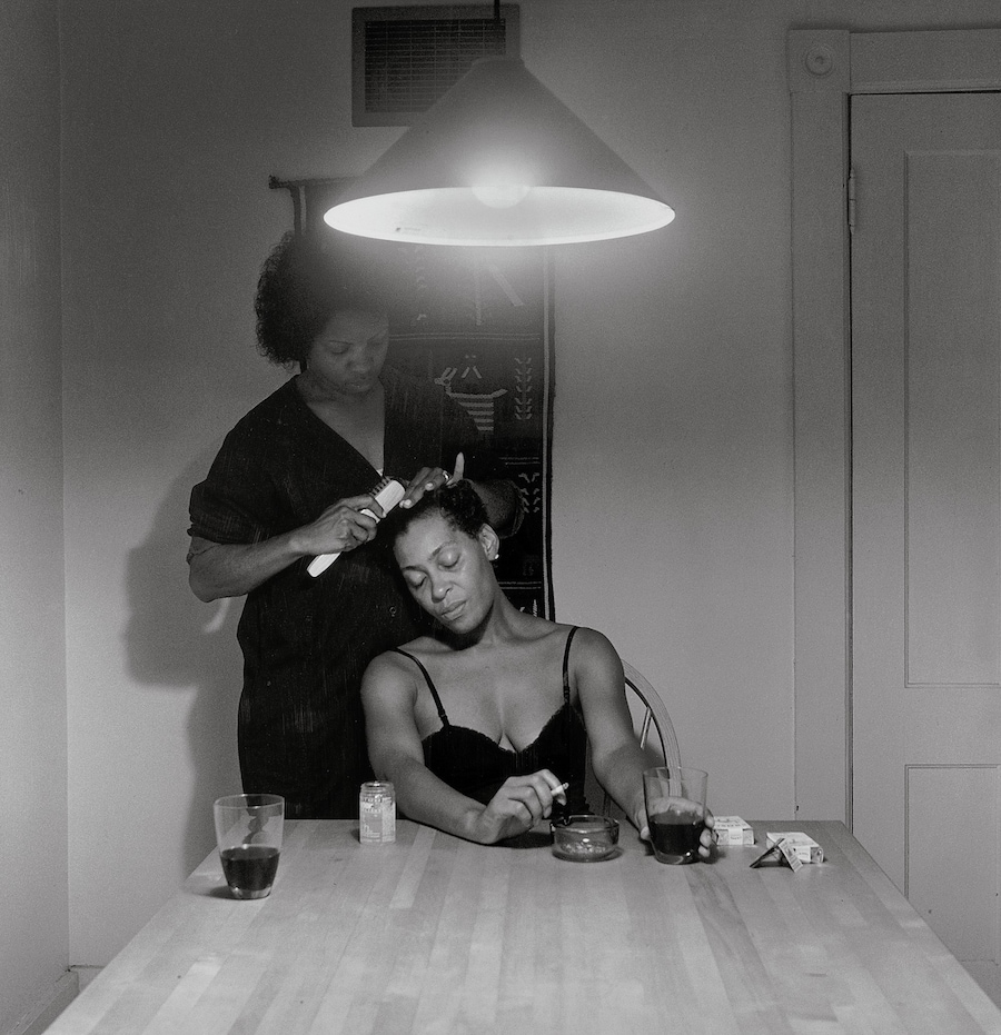 Weems_Kitchen Table Series_Untitled (Woman brushin 6