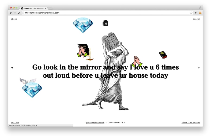 Cecilia Azcarate&#39;s One Million Commandments 0