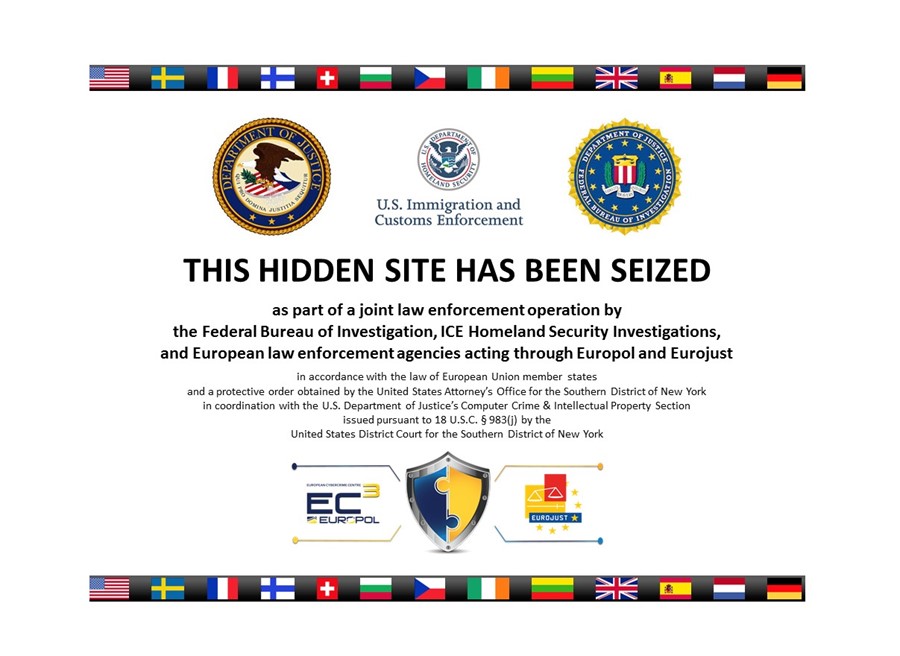 FBI seizure notice on Silk Road 2.0