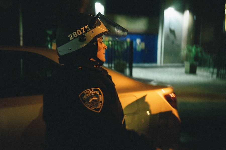 Police officer Ferguson protests in New York 13
