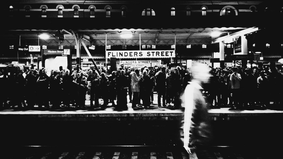Derek Midgley Australia train platform