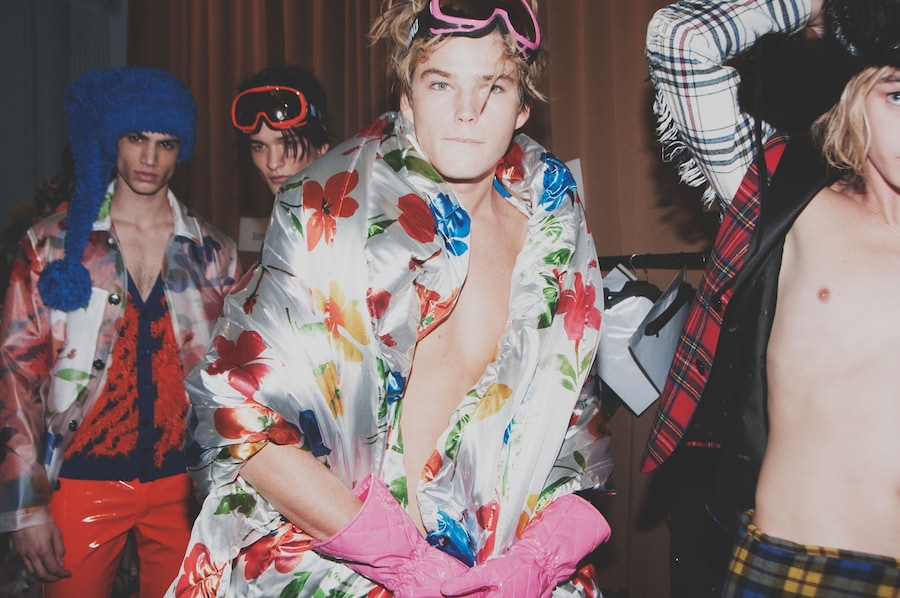 Backstage at Moschino Mens AW15 15