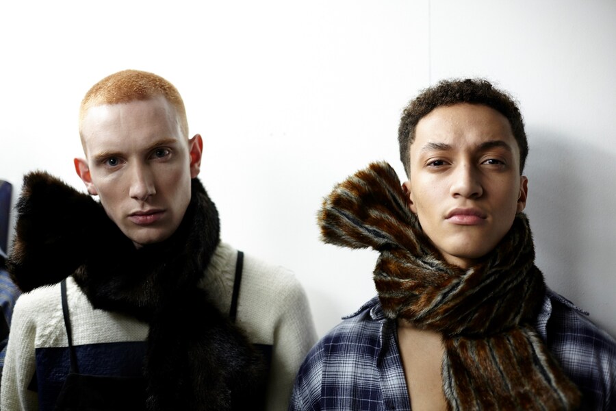 Backstage at Shaun Samson AW15 3