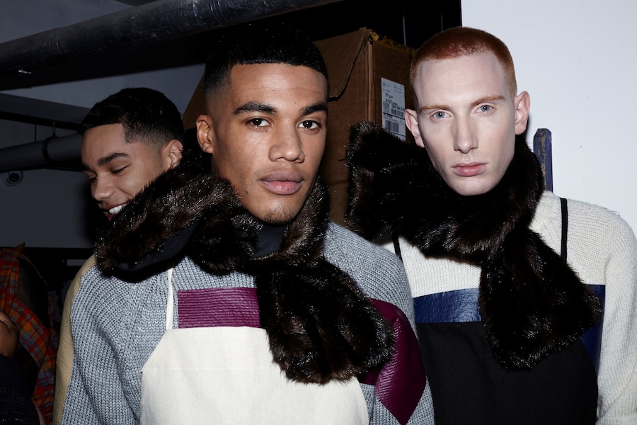 Backstage at Shaun Samson AW15 7