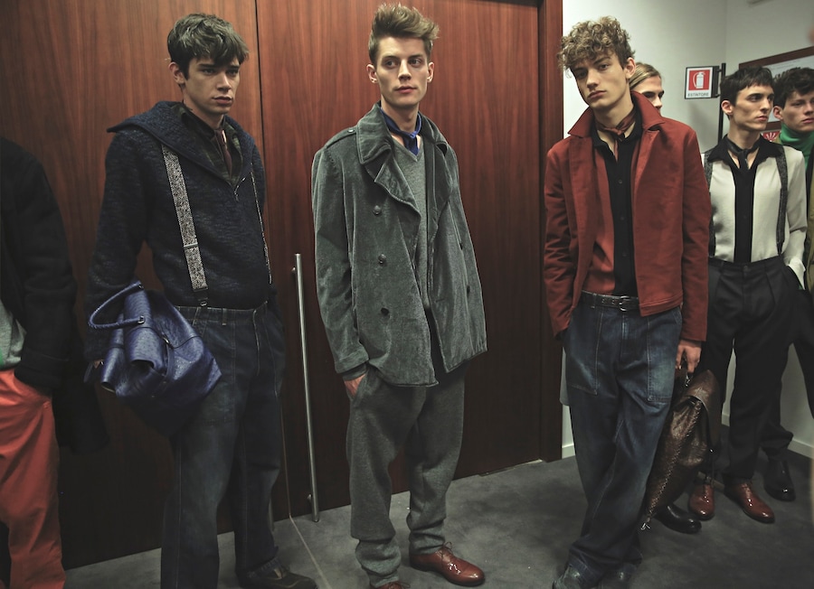 Bottega Veneta AW15 menswear Milan neck ties flared collars 6