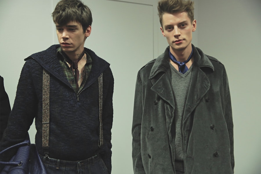 Bottega Veneta AW15 menswear Milan braces grey outerwear 2