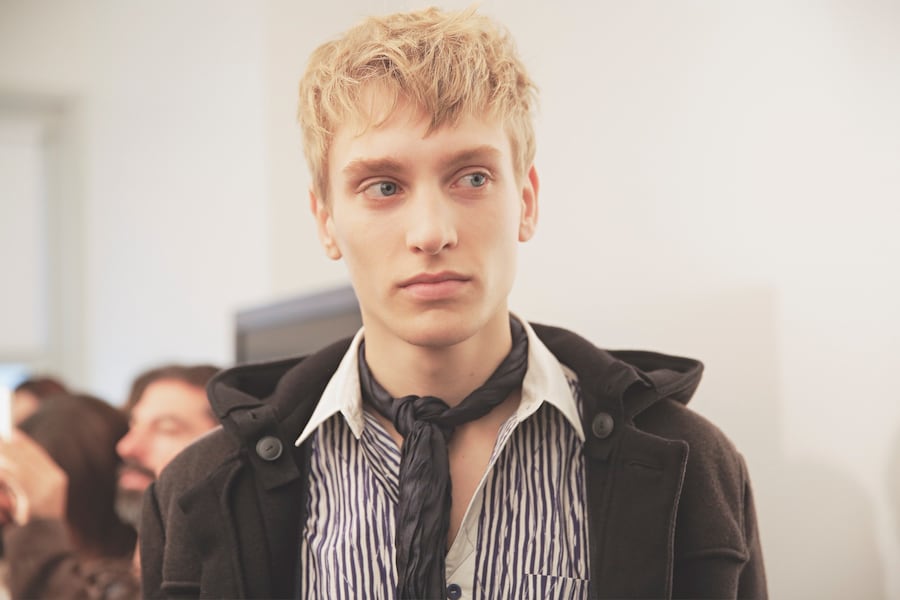Bottega Veneta AW15 menswear Milan collared stripy shirt 9