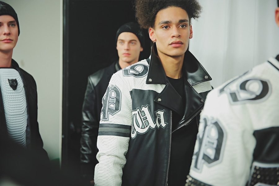 Philipp Plein AW15 Leather Sportswear Black &amp; White Biker 0