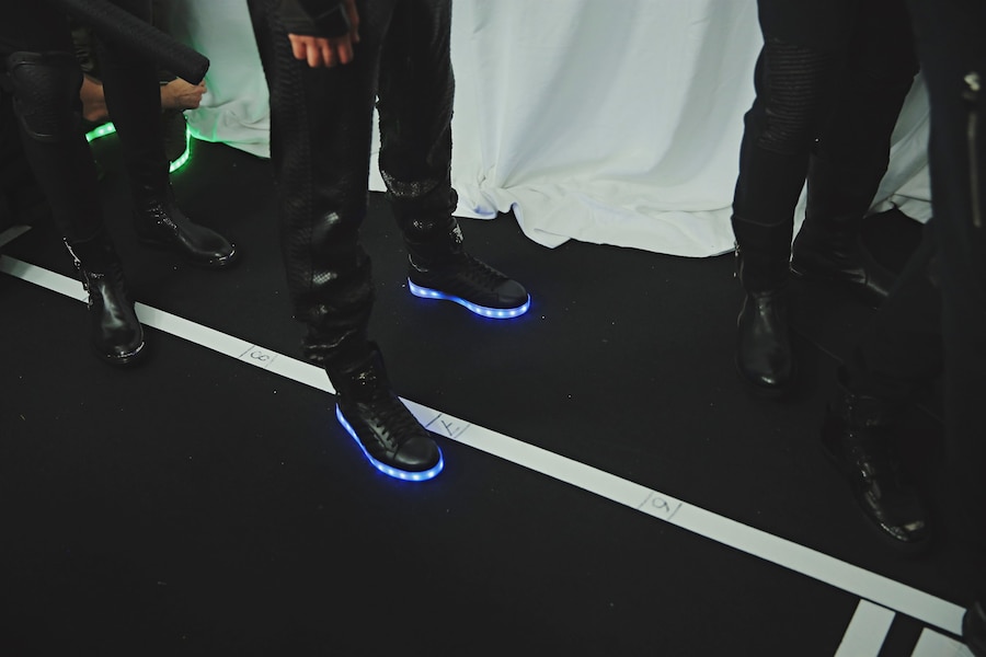 Philipp Plein AW15 Shoes Sneakers Light Up LED Blue Detail 26