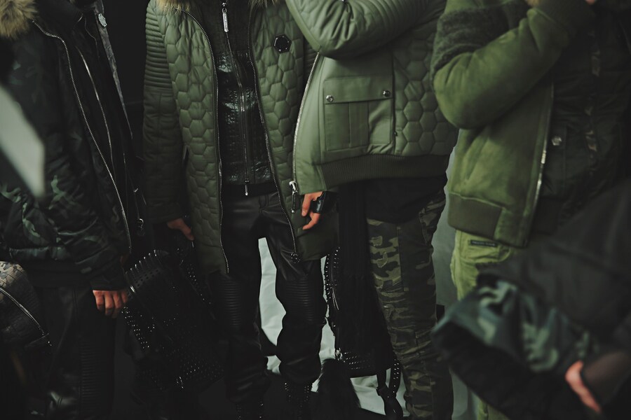 Philipp Plein AW15 Green Milan Coats Detail Camouflage 25