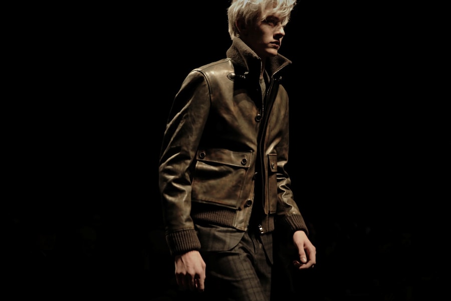 Salvatore Ferragamo AW15 Runway Jacket Knitwear Detail Brown 32