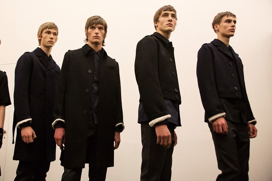 Prada AW15 turned up sleevs, Dazed backstage 7