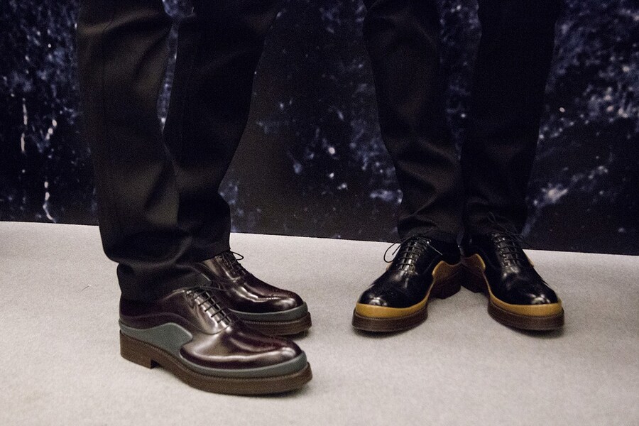 Prada AW15 brogues, Dazed backstage 27