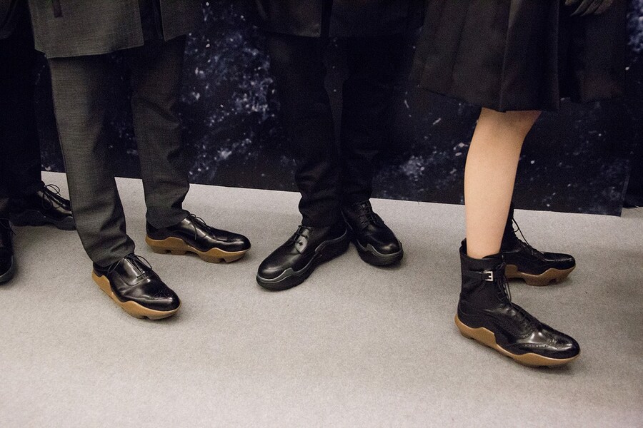 Prada AW15 brogues, Dazed backstage 29