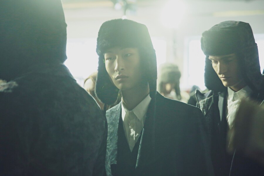 Antonio Marras AW15 trapper hat, Mens, Dazed backstage 12