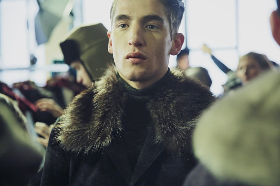 Antonio Marras AW15 fur collar coat, Mens, Dazed backstage 15