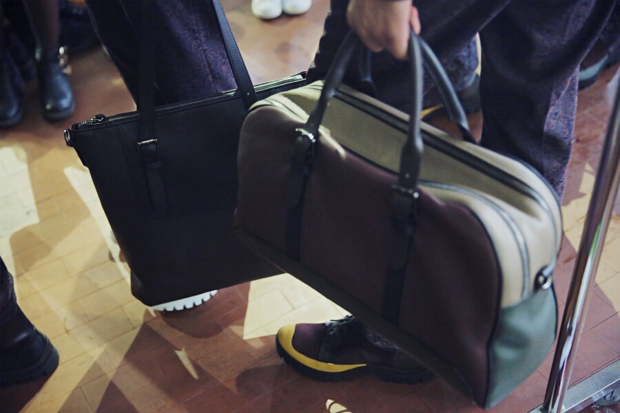 Antonio Marras AW15 leather bags, Mens, Dazed backstage 26
