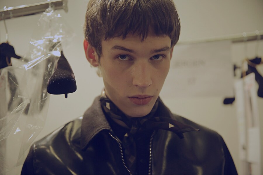 MSGM AW15 mod, neckscarf, Menswear, Dazed backstage 10