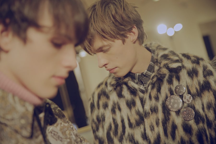MSGM AW15 leopard print coat, Menswear, Dazed backstage 16