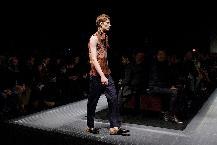 Gucci AW15 70s print sleeveless top + scarf, Mens, Dazed 17